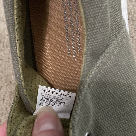 TOMS Green Canvas Sneakers - Picture 4 of 5